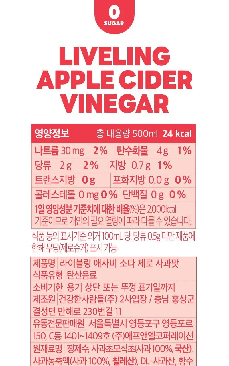 [NEW] 라이블링 애사비소다 제로 500ml 사과맛 6병 상세페이지 20